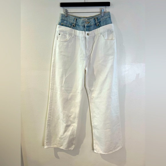 Galina High Rise Straight Leg Jeans in White - Picture 2 of 6